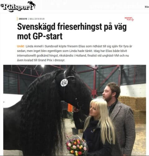 Elias 494 artikel i tidningen RIdsport