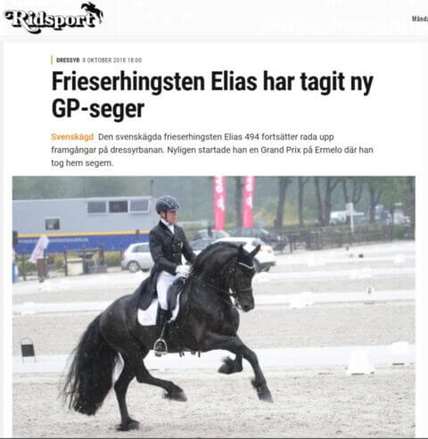 Elias 494 artikel i tidningen RIdsport