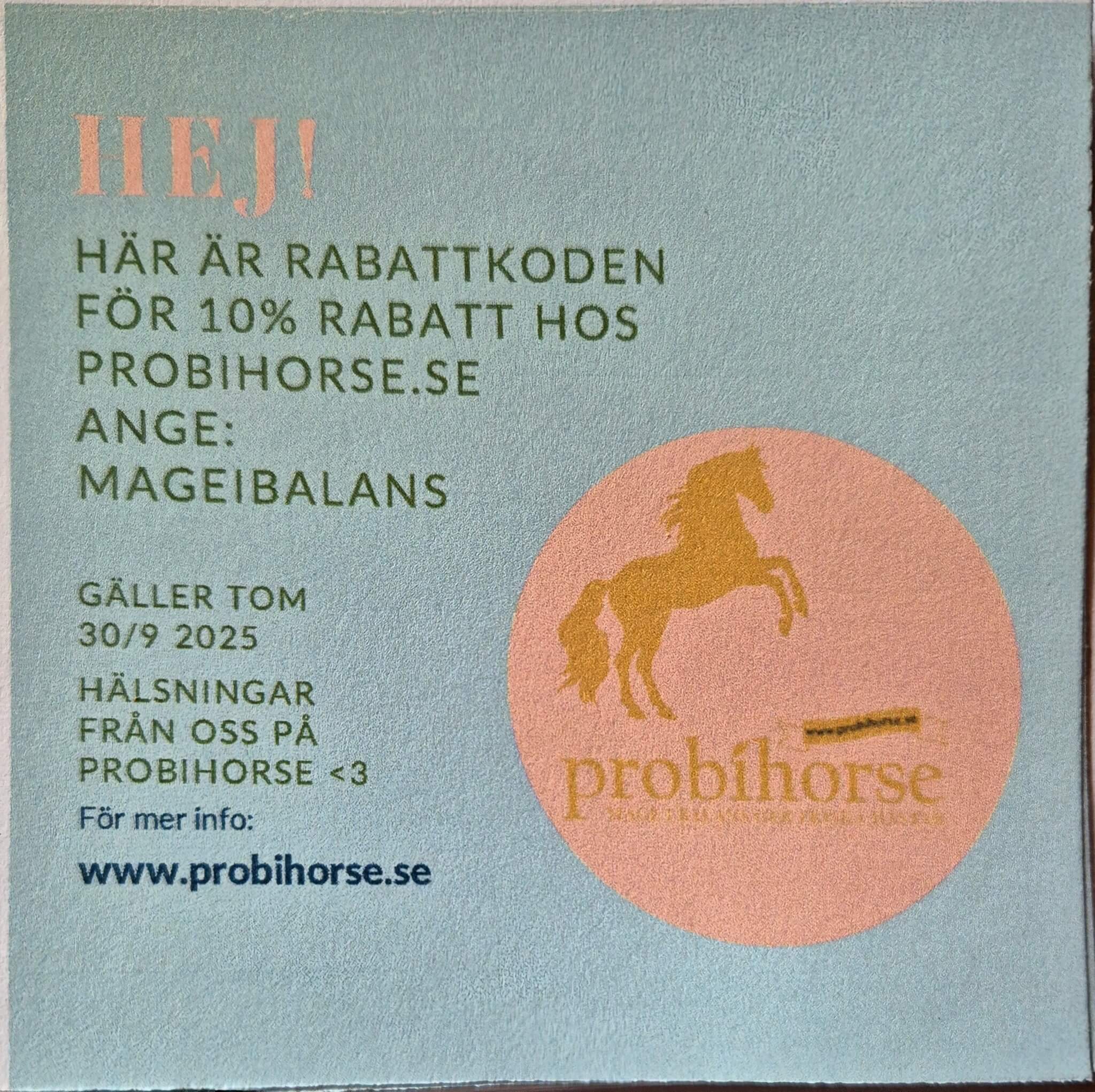 Finfin rabatt från Probihorse!